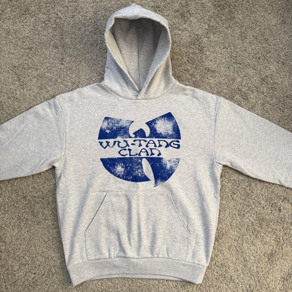 🔴Wu-Tang Hoodie Size Large WuTang Clan Sweater Gray Rza Gza
